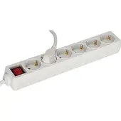 Eltric 6-fach Steckdosenleiste mit Schalter 3m weiss