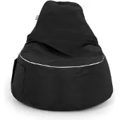 Hannah Home , Golf - Black, Sitzsack, Schwarz, 80 x 30 x 75 cm