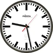 Peweta Funk-Wanduhr "ø 30 cm", Zifferblatt Balken, Schwarz