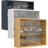 VCM Wandregal "Hängevitrine Wandvitrine Sammel Deko Drivalo S", schwarz (anthrazit), B:50cm T:12cm, Regale, Wandregal