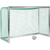 Sport-Thieme Mini-Fußballtor "Professional Kompakt", Alu-Naturblank, Inkl. Netz, grün (MW 4,5 cm), 2,40x1,60 m