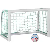 Sport-Thieme Mini-Fußballtor "Professional Kompakt", Weiß-Pulverbeschichtet, Inkl. Netz, grün (MW 10 cm), 1,20x0,80 m