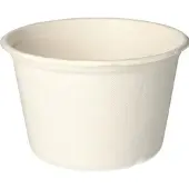 Papstar 50 Suppenbecher, Zuckerrohr "pure" 600 ml Ø 14 cm · 9 cm weiss
