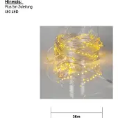 Star Trading LED Lichterkette ,Dew Drop Micro, outdoor, warmweiß, 36m, transparent