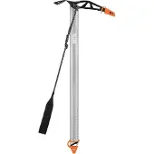 Petzl - Leichter Eiskletter-Eispickel für Gletscherwanderungen mit Handgelenkschlaufe - Glacier Linkin Gray - Größe 50 cm - Grau
