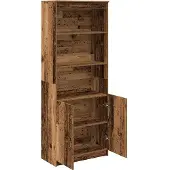 vidaXL Highboard Altholz-Optik 70x35x180 cm Holzwerkstoff