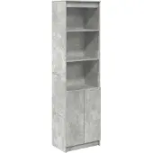 vidaXL Highboard Betongrau 50x35x180 cm Holzwerkstoff