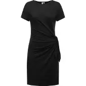 Ragwear Shirtkleid "Shirtkleid Knotta", Damen, Gr. S, N-Gr, schwarz, Obermaterial: 95% Viskose CV. 5% Elasthan EL., Kleider Shirtkleid