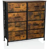 Hjh LIVING Kommode mit 8 Schubladen RAGALA LIGHT Sideboard Schrank 82.0 x 80.0 x 30.0 cm