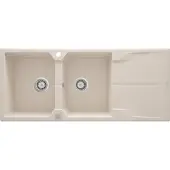 Deante 2-bowl granite sink with drainer