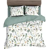 TRAUMSCHLAF Premium Bettwäsche Herbst, Schweizer Mako-Satin 135x200 cm + 80x80 cm