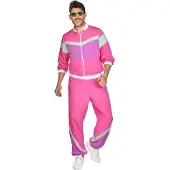 Amscan 80er Jahre Retro Trainingsanzug pink unisex