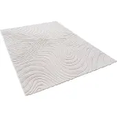 Pergamon In & Outdoor Teppich Flachgewebe Classy Creme Wellen, Größe:140x200 cm
