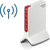 FRITZ! Box 6820 LTE v4 Edition Internatio, Wi-Fi 4 (802.11n), Einzelband (2,4GHz), Ethernet/LAN, 4G, Rot, Weiß, Desktop-/Pol-Router