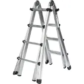Munk Teleskopleiter 4-teilig ohne Traverse 4x4 Sprossen