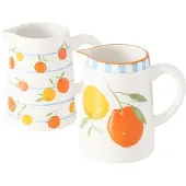 Boltze 2er-Set: Krüge "Fruits" in Gelb/ Orange - 500 ml - onesize