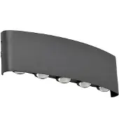 LINDBY LED Aussenwandleuchte Ithan , schwarz, Aluminium, Modern, LED Wandleuchte außen