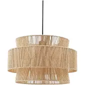 LINDBY Hängeleuchte Anuva, natur, Papier, Ø 45 cm