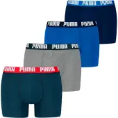 Puma Herren Boxer Shorts, 4er Pack - Basic Boxer ECOM, Cotton Stretch, Everyday