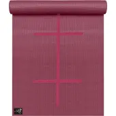 Yogistar Yogamatte Plus Alignment - rutschfest - bordeaux