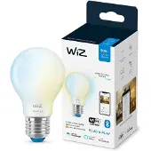 Wiz Matte Lampe 60 W A60 E27, Intelligentes Leuchtmittel, Wi-Fi/Bluetooth, Weiß, Wi-Fi 4 (802.11n), 802.11b, 802.11g, LED, E27