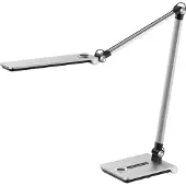 Hansa - Styro Hansa LED Tischleuchte Wave, 3000 - 5800 K, 8,5 W, stufenlos dimmbar, Memoryfunktion, 8,5 W, silber-gebürstet