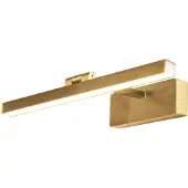 Licht-Erlebnisse Bilderleuchte Metall Aluminium LED B: 39 cm mit Schalter in Messing warmweißes Licht 3000 K 372 lm Jugendstil