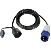 VNL Konverterkabel, H07RN-F 3G2,5, 3 m, 16 A/230 V, 3680 W, CEE nach Typ F, für Innen- und Außenanwendungen, Gummi, blau