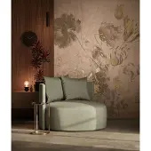 Kek Amsterdam Fresco Flowers Tapete FU-054 - 194,8x280cm Gold/Nude