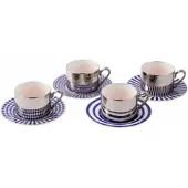 Pols Potten Kaffeebecher Aunty Dark Blue (Set von 4)
