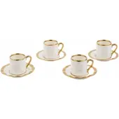 Pols Potten Espressotasse Golden Finds White (Set von 4)