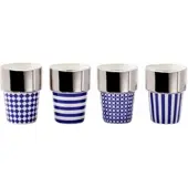 Pols Potten Tasse Aunty Dark Blue (Set von 4)