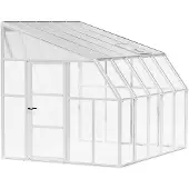 RION Kunststoff Anlehngewächshaus Sun Room 45 Weiß 322x258x266 cm