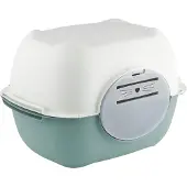 MyPet Katzentoilette mit Haube Bella – 56 x 39,5 x 38 cm – Katzenklo mit Schwingtür und Aktivkohlefilter – geruchsdicht & aus recyceltem Kunststoff