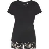 Vivance DREAMS Shorty in schwarz weiß geblümt | Gr.: 44-46