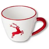 Gmundner Keramik Rubinroter Hirsch Cappuccino Tasse (016L)