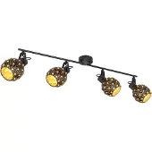 Globo Lighting Strahler Metall schwarz matt, 4x E27