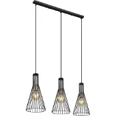 Globo Lighting Hängeleuchte Metall schwarz, 3x E27