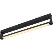 Globo Lighting Wandleuchte Metall schwarz matt, Kunststoff opal, satiniert, Dreh-/Schwenkbar, IP44, Spiegelleuchte, BxH: 442x30mm, AL: 90mm, inkl. LED 12W 230V, 1530lm Source, 880lm Output, 3000K