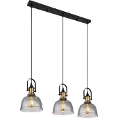 Globo Lighting Hängeleuchte Metall schwarz, 3x E27