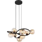 Globo - Hängeleuchte - Tuberius - Messing schwarz - Glas Metall - Ø 65cm - G9 - 56141-8H