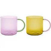 REMEMBER Glasbecher Fred rosa-gelb 2er-Set GB10
