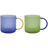 REMEMBER Glasbecher Fred grün-blau 2er-Set GB11