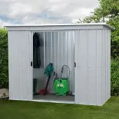 Yardmaster , Metall-Gerätehaus "Titanium" Modell 84, silber, 2,33 m², mit Bodenrahmen