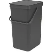 Brabantia Sort & Go Mülleimer / Aufbewahrungsbehälter 16 L - Dunkelgrau
