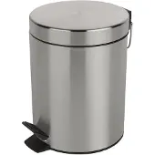 Spirella Kosmetikeimer "Sydney Silber" Mülleimer Treteimer Abfalleimer - 3 Liter – mit herausnehmbaren Inneneimer