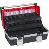 Allit Profi-Werkzeugkoffer McPlus AluC18 rot schwarz PP ohne Inhalt
