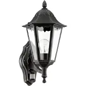 Eglo NAVEDO Wand-/Deckenleuchte Lampe Beleuchtung - L20 x H42,5 x AL28,5 cm - schwarz, silber-patina - IP44
