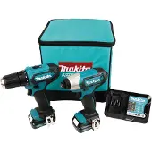 Makita CLX224A, Kabelloser Schlagbohrschrauber, Akkuschrauber, Schwarz, Grün, 30 Nm, 450 RPM, 1700 RPM, 70 dB