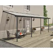 Canopia -Canopia, Aluminium Terrassenüberdachung mit Doppelstegplatten "Sierra", anthrazit, 230 x 670 cm